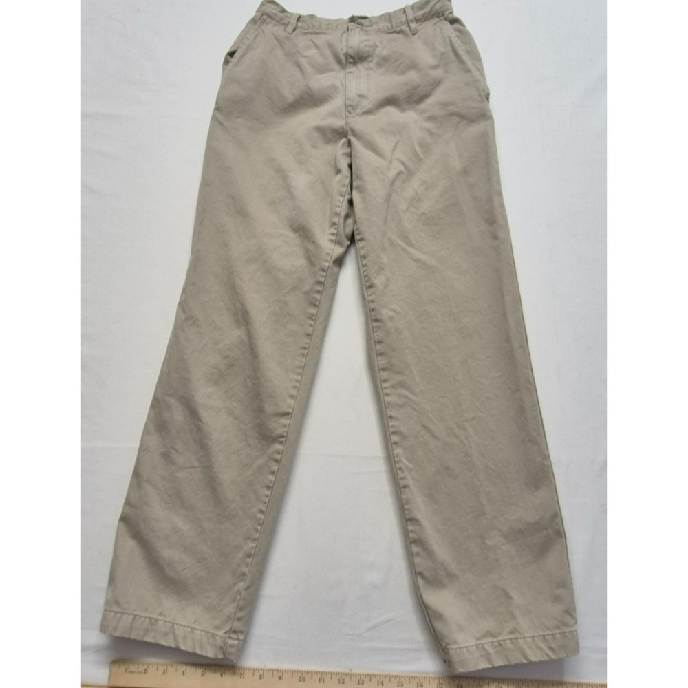 Calvin Klein jeans women's khaki pants straight leg flat front 100% Cotton sz 10